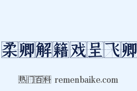 柔卿解籍戏呈飞卿是什么意思的图片